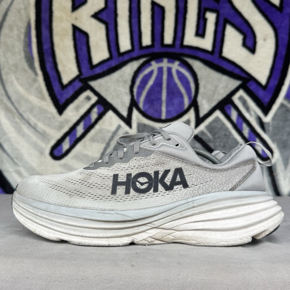 Size 11 2E - Hoka One One Bondi 8 Shoes Mens Sharkskin Harbor 1127953 SHMS